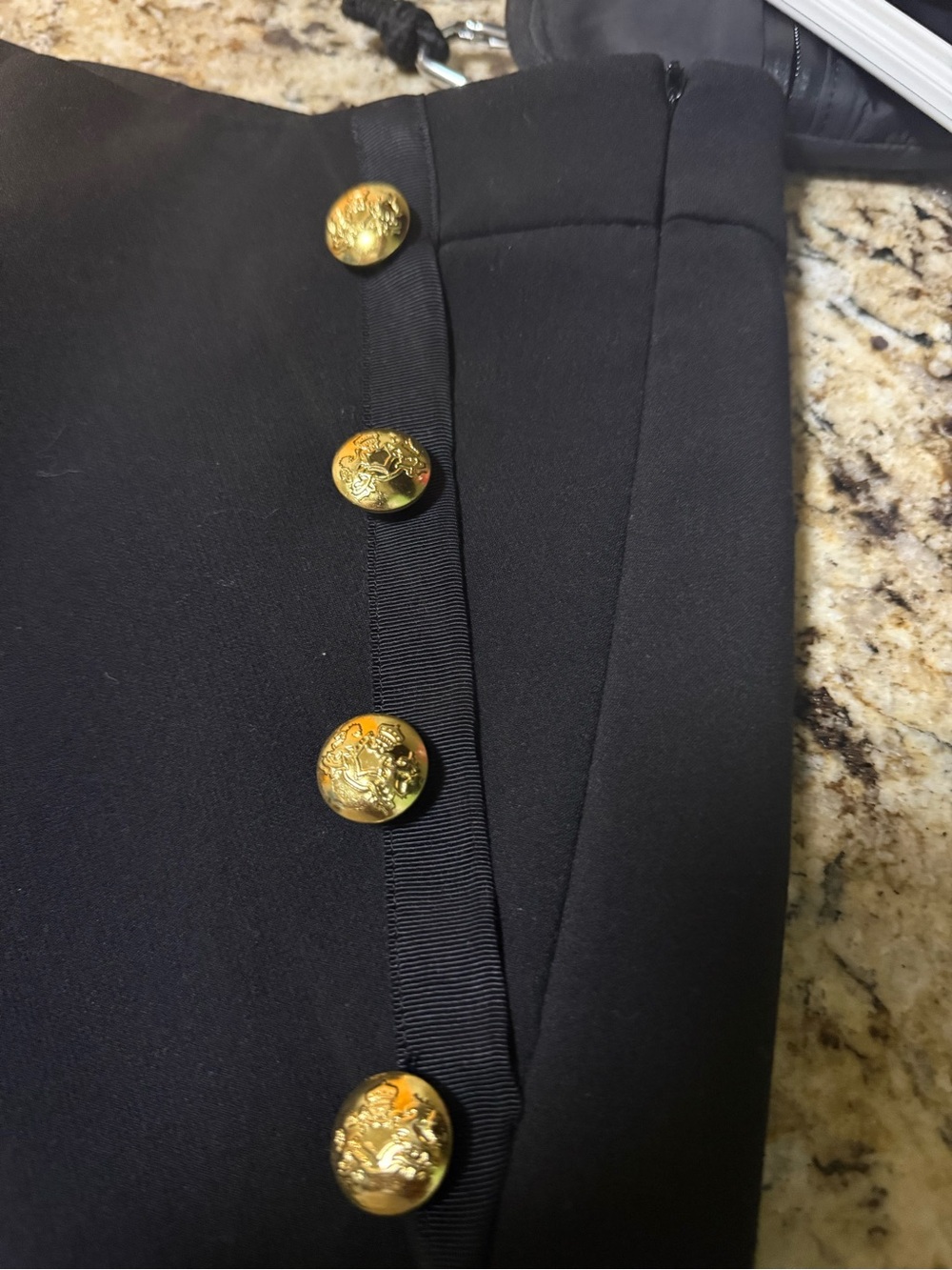 Banana Republic Black High-Rise Shorts with Gold Button Detail - Picture 11 of 12